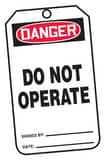 Accuform 3-1/4 x 5-3/4 in. Plastic Danger Do Not Operate Safety Sign in Black AMDT189PTP at Pollardwater