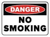 Accuform Signs 14 x 10 in. Adhesive Vinyl Sign - DANGER NO SMOKING AMSMK133VS at Pollardwater