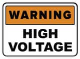Accuform Signs 14 x 10 in. Aluminum Sign - WARNING HIGH VOLTAGE AMELC326VA at Pollardwater