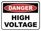 Accuform Signs 14 x 10 in. Adhesive Vinyl Sign - DANGER HIGH VOLTAGE AMELC114VS at Pollardwater