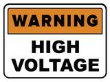Accuform Signs 14 x 10 in. Adhesive Vinyl Sign - WARNING HIGH VOLTAGE AMELC326VS at Pollardwater