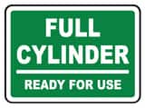 Accuform Signs 14 x 10 in. Plastic Sign - FULL CYLINDERS READY FOR USE AMCPG525VP at Pollardwater