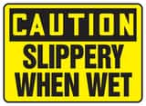 Accuform Signs 14 x 10 in. Adhesive Vinyl Sign - CAUTION SLIPPERY WHEN WET AMSTF642VS at Pollardwater