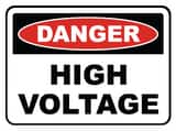 Accuform Signs 14 x 10 in. Adhesive Vinyl Sign - DANGER HIGH VOLTAGE KEEP OUT AMELC128VS at Pollardwater