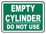 Accuform Signs 14 x 10 in. Plastic Sign - EMPTY CYLINDERS DO NOT USE AMCPG530VP at Pollardwater