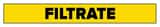 Accuform Signs Filtrate Pipe Marker in Black and Yellow ARPK317SSA at Pollardwater