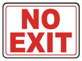 Accuform Signs 14 x 10 in. Plastic Sign - NO EXIT AMADC529VP at Pollardwater