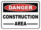 Accuform Signs 14 x 10 in. Adhesive Vinyl Sign - DANGER CONSTRUCTION AREA AMCRT135VS at Pollardwater