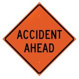 VizCon 48 in. Reflective Vinyl Roll-Up Sign - ACCIDENT CLOSED V26048EFOHFAA at Pollardwater