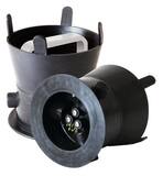 SW Services Debris Caps™ 6 to 6-1/4 in. Cap with Handle and Locking Bracket in Black and White SDC456WHLD4 at Pollardwater
