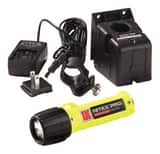 Underwater Kinetics Rechargeable Flashlight with Charger Helmet Clip and AC Power Supply in Yellow U12334 at Pollardwater