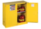 Justrite Sure-Grip® EX Classic Safety Cabinet Yellow 30 gal Self Close J893020 at Pollardwater