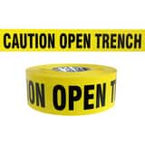 Presco 3 in. x 1000 ft. 4 mil Plastic Caution Open Trench Safety Barrier Tape in Yellow PB3104Y3 at Pollardwater