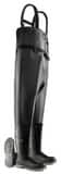 Dunlop Chest Waders Lightweight PVC Steel Toe Black O860679 at Pollardwater
