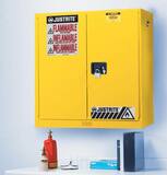 Justrite Sure-Grip® EX Wall Mount Safety Cabinet Yellow 20 gal Manual Close JUS893400 at Pollardwater