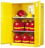 Justrite Sure-Grip® EX Classic Safety Cabinet Yellow 90 gal Manual Close JUS899000 at Pollardwater