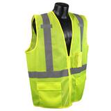 Radians SV27 Size L Polyester Mesh Safety and Surveyor Multipurpose Vest in Hi-Viz Green RSV272ZGML at Pollardwater