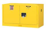Justrite Sure-Grip® EX Wall Mount Safety Cabinet Yellow 17 gal Manual Close JUS8917008 at Pollardwater