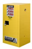Justrite Sure-Grip® EX Countertop Cabinet Yellow 15 gal Manual Close J891500 at Pollardwater