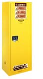 Justrite Sure-Grip® EX Slimline Safety Cabinet Yellow 22 gal Manual Close J892200 at Pollardwater