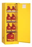 Justrite Sure-Grip® EX Slimline Safety Cabinet Yellow 22 gal Self Close J892220 at Pollardwater