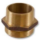Dixon Valve & Coupling 2 in. NPT x 2 in. NST Brass Double Male Hex Nipple DDMH2020F at Pollardwater