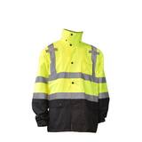 Radians Radwear™ Reflectivz™ Polyester Rain Jacket in Hi-Viz Green RRW303Z1Y2X at Pollardwater