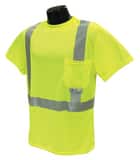 Radians Radwear™ XXXXL Size Birdseye Mesh and Plastic T-Shirt with Moisture Wicking in Hi-viz Green RST112PGS4X at Pollardwater