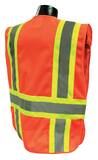 Radians Radwear™ Polyester Adjustable Safety Vest in Hi-Viz Orange RSV242ZOMML at Pollardwater