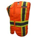 Radians Radwear™ XXXL/XXXXL Size Polyester Adjustable Safety Vest in Hi-Viz Orange RSV242ZOM3X5X at Pollardwater