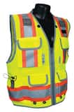 Radians Radwear™ M Size 300D and Polyester Solid Front Safety Vest in Hi-Viz Green RSV552ZGDM at Pollardwater