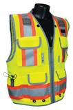 Radians Radwear™ 300D and Polyester Solid Front Safety Vest in Hi-Viz Green RSV552ZGDM at Pollardwater