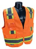 Radians Radwear™ Twill and Polyester Surveyor Vest in Hi-Viz Orange RSV622ZOTL at Pollardwater