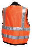 Radians Radwear™ Polyester Grommet Safety Vest with Zipper Closure in Hi-Viz Orange RSV59Z2ZODM at Pollardwater