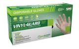 SAS Safety Vinyl-Guard® 4 mil Size XL Powder Free Plastic Disposable Glove in Clear (Pack of 100) S650920 at Pollardwater