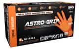 SAS Safety Astro-Grip® 7 mil Size L Powder Free Rubber Disposable Glove in Hi-Visibility Orange (Pack of 100) S66473 at Pollardwater