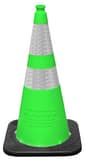 VizCon Enviro-Cone® 28 in. Lime Cone with Reflective Collar with 7 lb. Black Base V16028LHIWB7 at Pollardwater