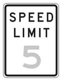 Accuform 18 x 12 in. Engineer Grade Reflective Aluminum Sign in White - SPEED LIMIT 15 AFRR21815RA at Pollardwater