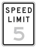 Accuform 18 x 12 in. Engineer Grade Reflective Aluminum Sign in White - SPEED LIMIT 10 AFRR21810RA at Pollardwater