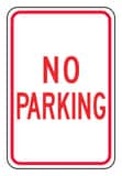 Accuform 18 x 12 in. Engineer Grade Reflective Aluminum Sign in White - NO PARKING AFRP110RA at Pollardwater