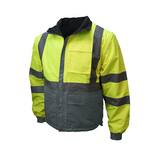 Radians Radwear™ L Size Polyester Windbreaker Jacket in Hi-Viz Green and Grey RSJ073ZDSL at Pollardwater