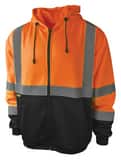 Radians Radwear™ XL Size Polyester Sweatshirt with Zipper in Hi-Viz Orange RSJ01B3ZOSXL at Pollardwater