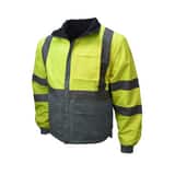 Radians Radwear™ XXXXL Size Polyester Windbreaker Jacket in Hi-Viz Green and Grey RSJ073ZDS4X at Pollardwater