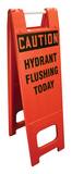 Accuform Signs Custom Fold-Ups® 45 x 13 in. Caution Hydrant Flushing Today Sign in Orange APFH222OR at Pollardwater