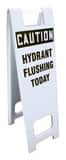Accuform Signs Custom Fold-Ups® 45 x 13 in. Caution Hydrant Flushing Today Sign in White APFH222WH at Pollardwater