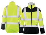 ERB Safety Girl Power at Work® Size L Polyester and Spandex Softshell Reusable Women Jacket in Hi-Viz Lime E62198 at Pollardwater