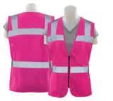 ERB Safety Girl Power at Work® Size 4X Polyester Tricot Reusable Safety Vest in Hi-Viz Pink E61924 at Pollardwater