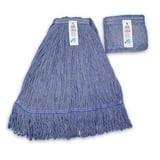 Abco CLM™ Medium Size Blended Cotton, Rayon and Synthetic Loop End Mop in Blue (Pack of 2) ACLM303MBFE at Pollardwater