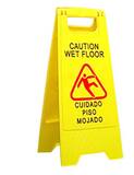 Abco Plastic Folding Wet Floor Sign in Yellow AWS0001 at Pollardwater