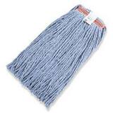 Abco 24 oz. Blended Cotton and Synthetic Cut End Narrow Band Mop in Blue (Pack of 3) ACM24024FE at Pollardwater